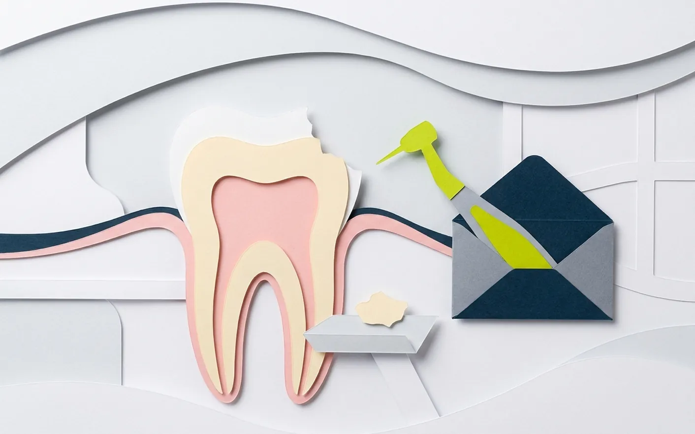 Dente rotto, otturazione o corona che si è staccata: è un'urgenza? Foto dello studio di Via Posarelli.